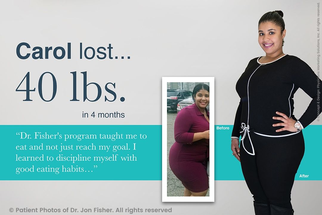 Carol lost 40 lbs. in 4 months