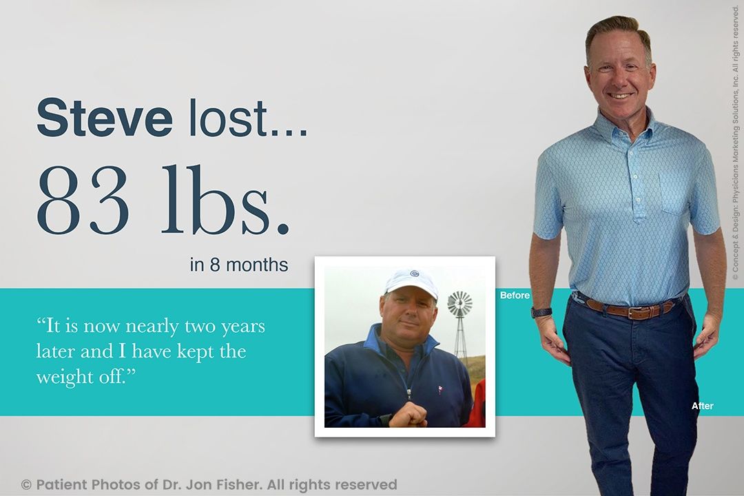 Steve lost 83 lbs. in 8 months