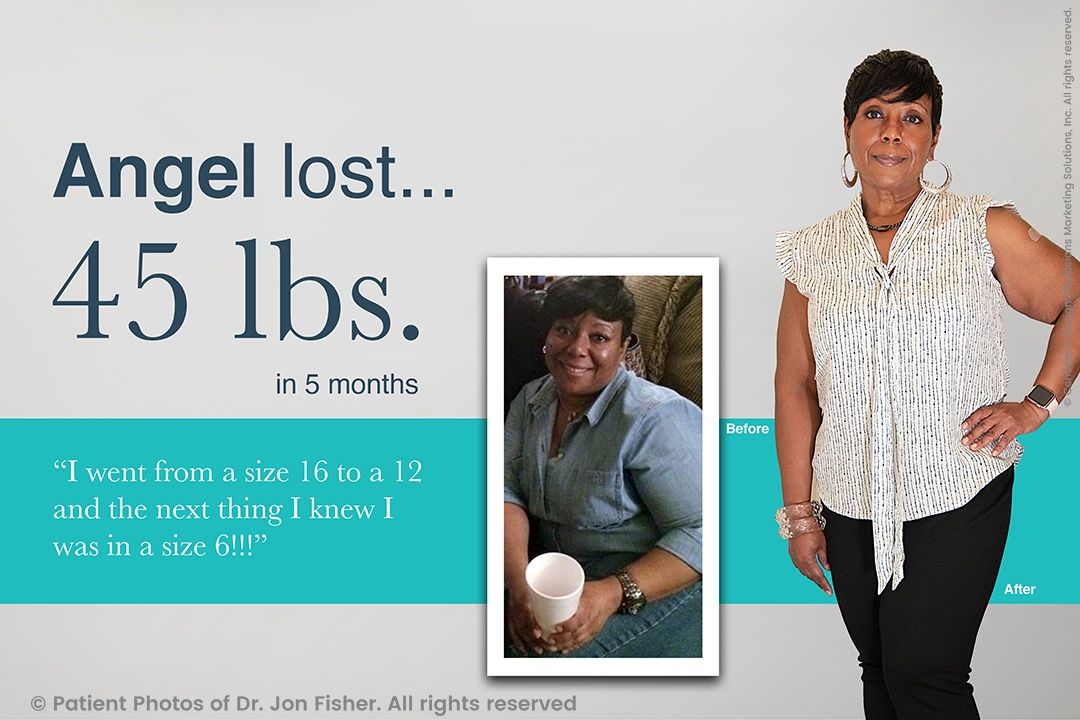 Angel lost 45 lbs. in 5 months