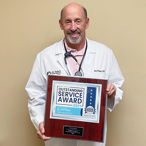 outstanding service award for Dr Jon Fisher